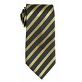 Stock Black/ Gold Striped Polyester Tie